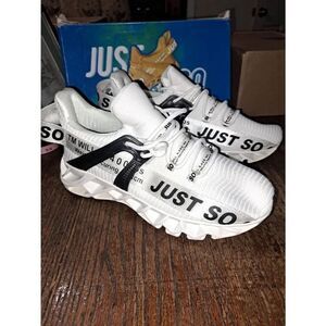 New Size 7.5 (40) Just So So Black White Sneakers Casual Athletic Shoes